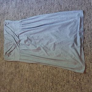 Grey strapless dress